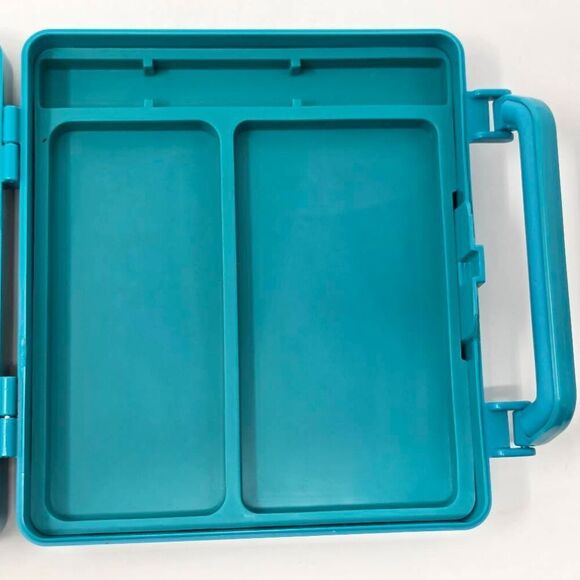 NINTENDO DS LITE GREEN TURQUOISE HARD CARRYING CASE W/ HANDLE - Picture 6 of 6